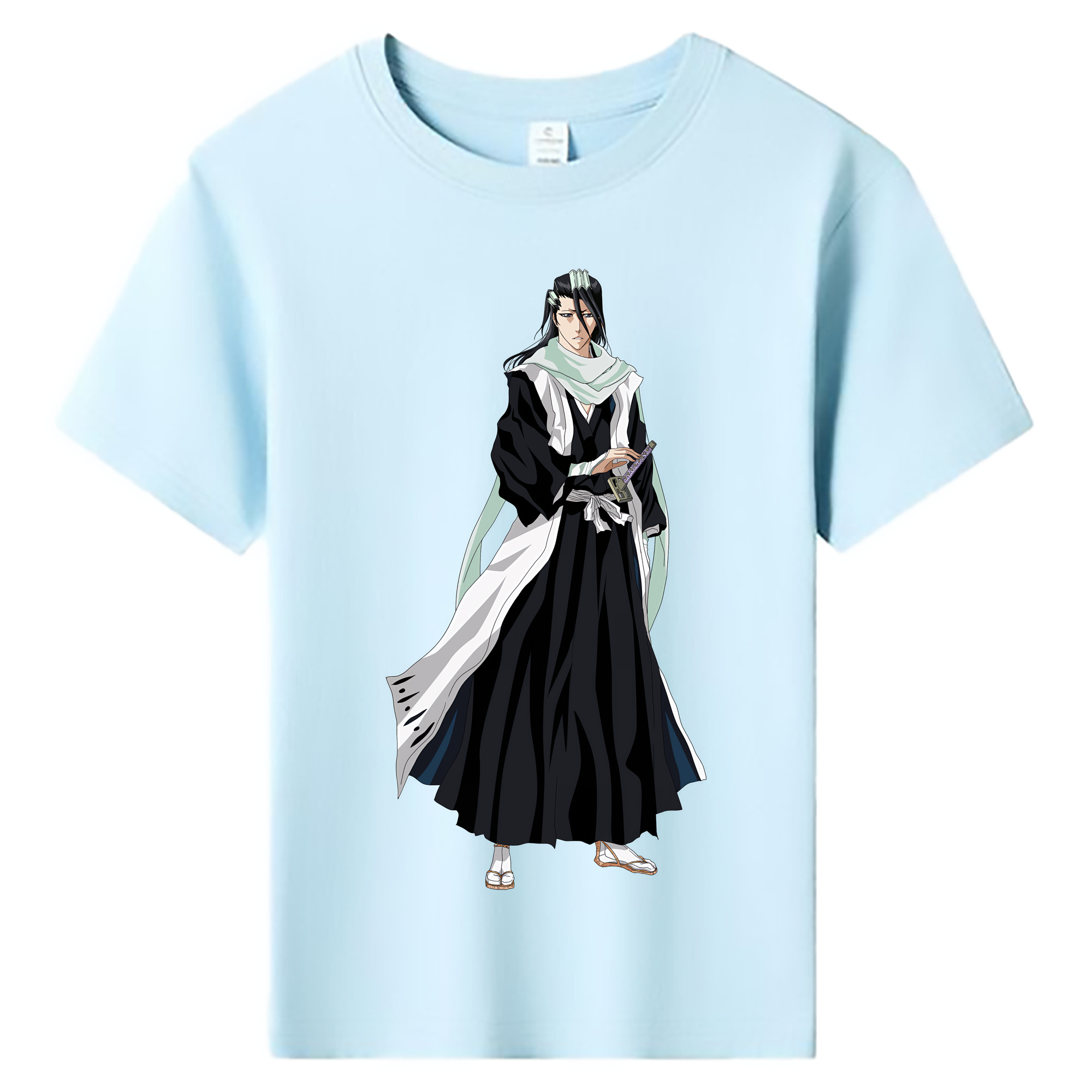 （画像用） ブリーチ くちき びゃくや BLEACH Kuchiki Byakuya 綿100％キッズTシャツ（フロントプリント）